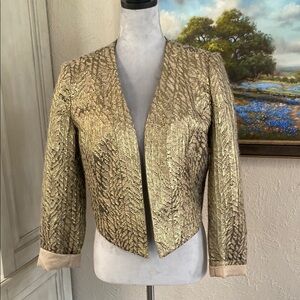French Connection Gold Textured Blazer